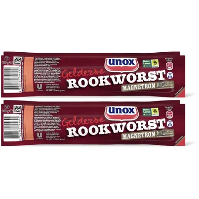 Unox Gelderse rookworst magnetron 2-pack