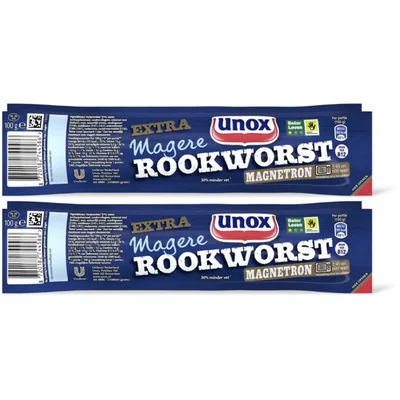 Unox Extra magere rookworst magnetron 2-pack