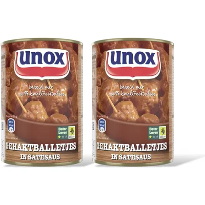 Unox Gehaktballetjes in satesaus 2-pack