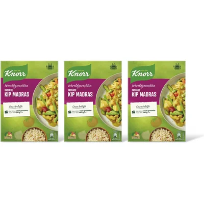 Knorr Indiase kip madras 3-pack