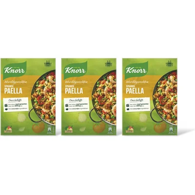 Knorr Wereldgerechten Spaanse paella 3-pack