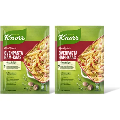 Knorr Maaltijdmix ovenpasta ham-kaas 2-pack