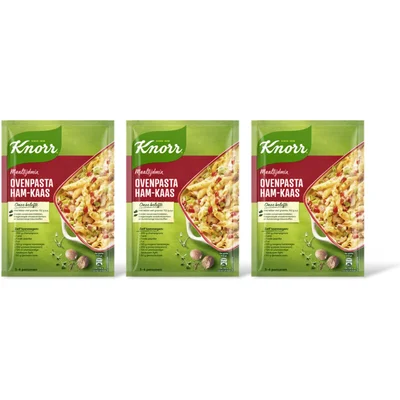 Knorr Maaltijdmix ovenpasta ham-kaas 3-pack
