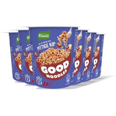 Knorr Good noodles pittige kip 6-pack