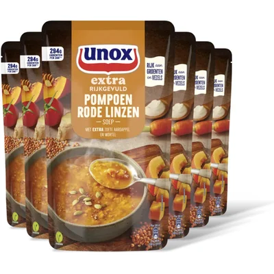 Unox Unox Pompoen rode linzensoep 6-pack