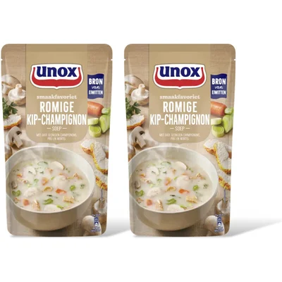 Unox Unox Romige kip-champignonsoep 2-pack