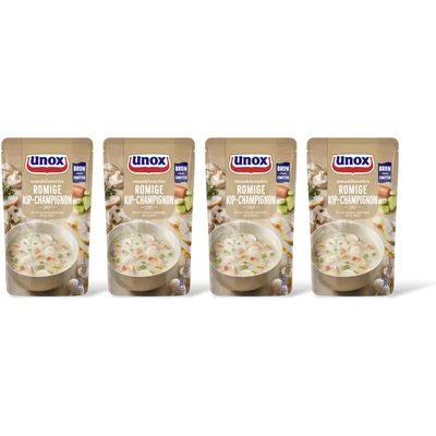 Unox Unox Romige kip-champignonsoep 4-pack