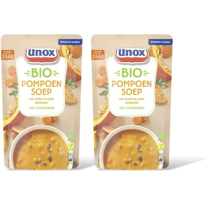 Unox Biologische pompoen soep 2-pack