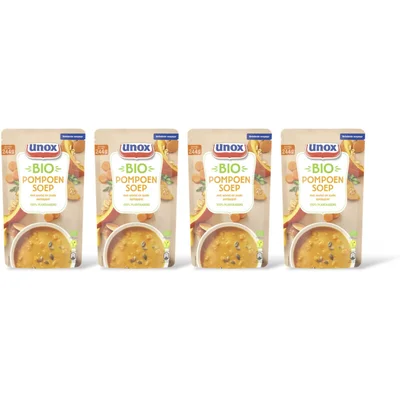 Unox Biologische pompoen soep 4-pack