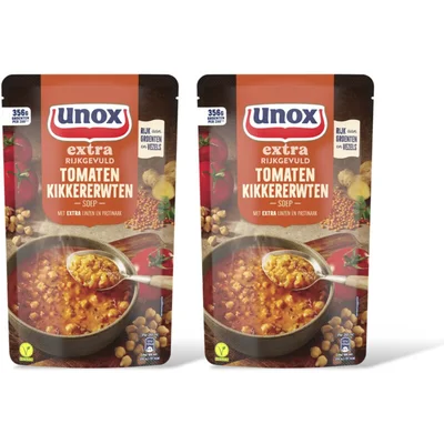 Unox Unox Kikkererwten tomatensoep 2-pack