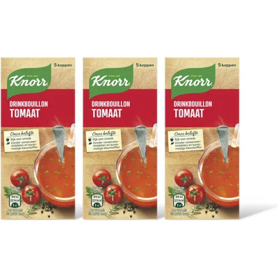 Knorr Drinkbouillon tomaat 3-pack
