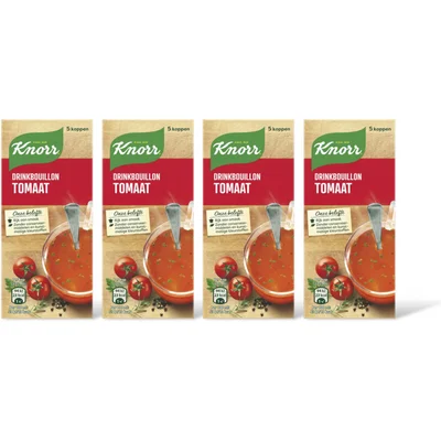 Knorr Drinkbouillon tomaat 4-pack