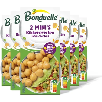 Bonduelle Bonduelle Kikkererwten 2 mini's 6-pack