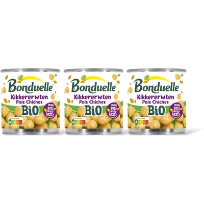 Bonduelle Bonduelle Kikkererwten bio 3-pack