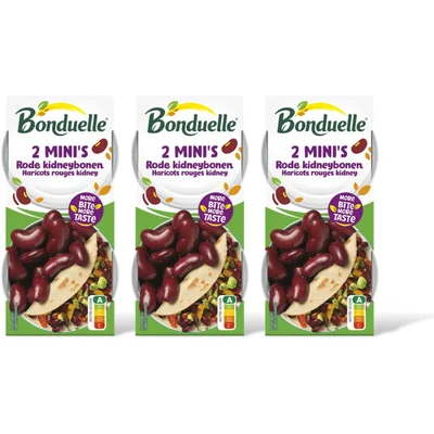 Bonduelle Bonduelle Rode kidneybonen 2 mini 3-pack