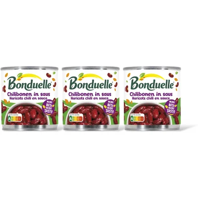 Bonduelle Bonduelle Chilibonen in saus 3-pack