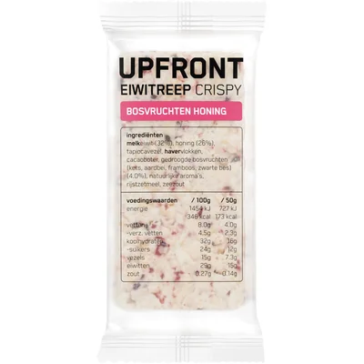 Upfront Eiwitreep crispy bosvruchten honing