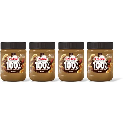 Calvé 100% Naturel pindakaas 4-pack