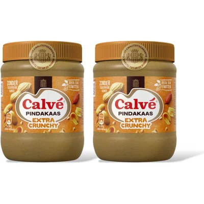 Calvé Extra crunchy pindakaas 2pack29