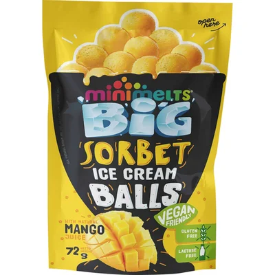 Mini Melts Ice cream sorbet balls mango