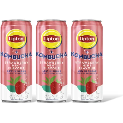 Lipton Ice tea kombucha strawberry mint 3-pack
