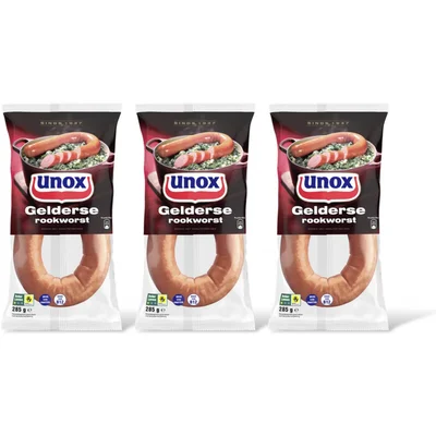 Unox Gelderse rookworst 3-pack