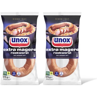 Unox Extra magere rookworst 2-pack