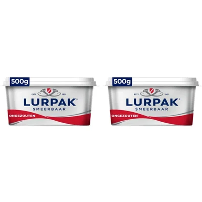 Lurpak Smeerbaar ongezouten 500g 2-pack