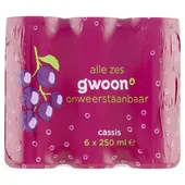 g'woon cassis 6-pack blik 250 ml