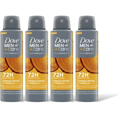 Dove Men+care sandalwood + vanilla 4pack