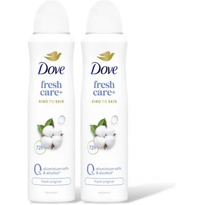 Dove Original 0% deodorant spray 2-pack