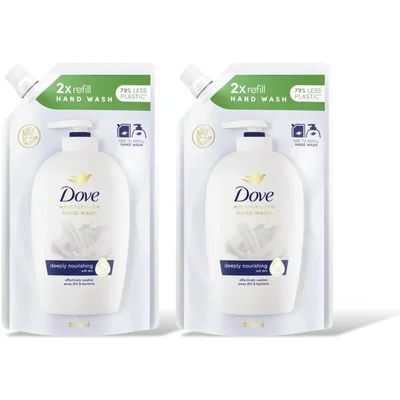 Dove Deeply nourishing handzeep navul 2-pack