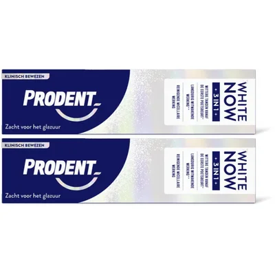 Prodent Tandpasta white now 3-in-1 2-pack
