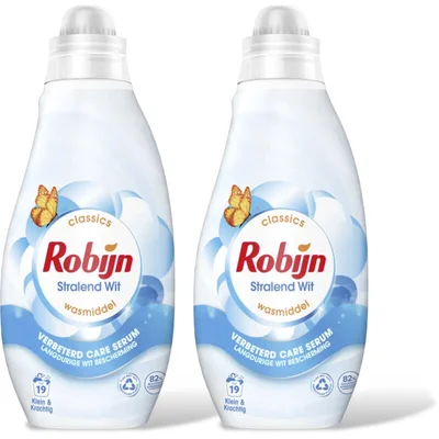 Robijn K&K stralend wit wasmiddel 2-pack