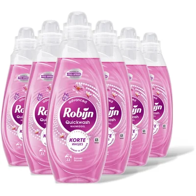 Robijn Quickwash sunset bloom wasmiddel 6-pack