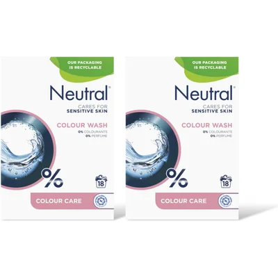 Neutral Parfumvrij waspoeder kleur 2-pack