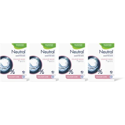 Neutral Parfumvrij waspoeder kleur 4-pack