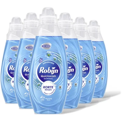 Robijn Quickwash morning dew wasmiddel 6-pack