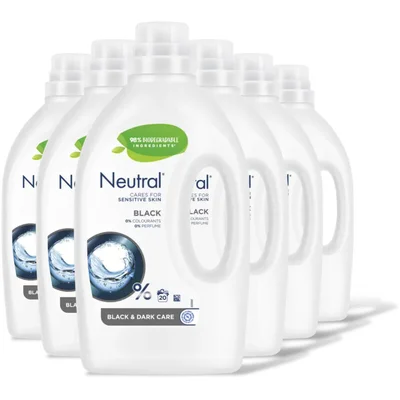 Neutral Wasmiddel zwart donker parfumvrij 6-pack