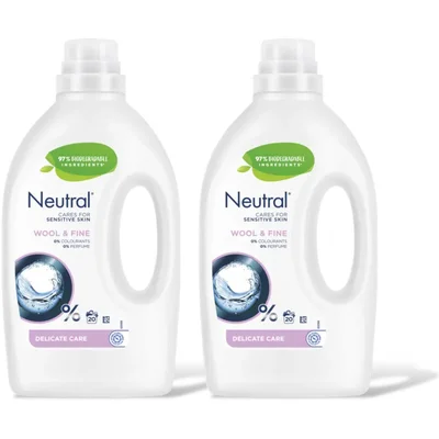 Neutral Wol & fijn vloeibaar wasmiddel 2-pack