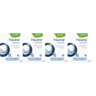 Neutral Parfumvrij waspoeder witte was 4-pack