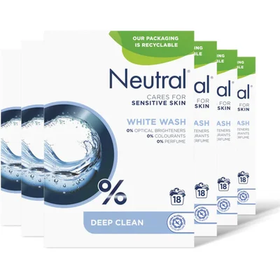 Neutral Parfumvrij waspoeder witte was 6-pack