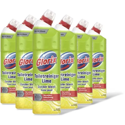 Glorix Toiletreiniger lime zonder bleek 6-pack