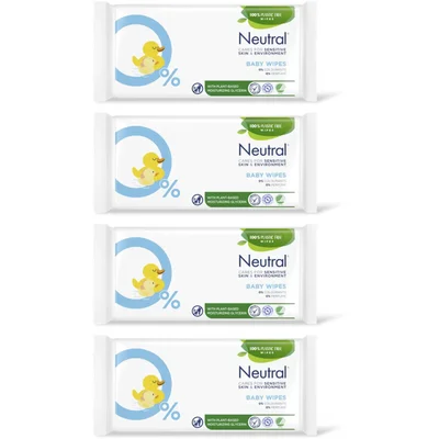 Neutral Baby wipes 0% perfume 4-pack