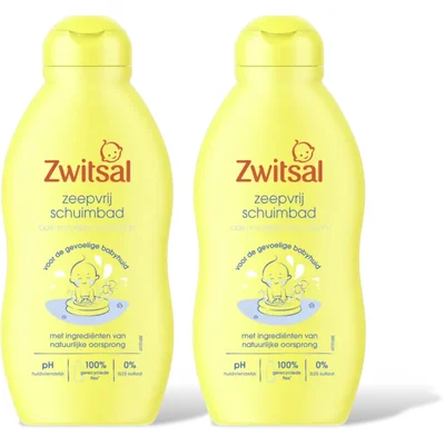 Zwitsal Baby zeepvrij schuimbad 2-pack