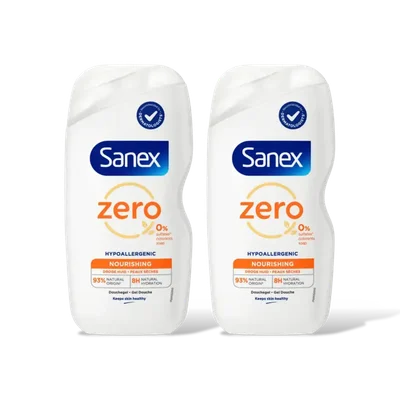 Sanex Zero% nourishing douchegel drg huid 2pk