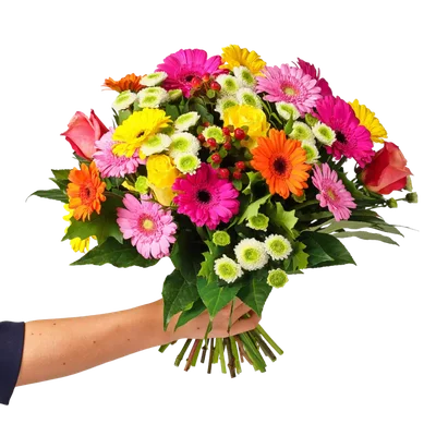  Boeket gezellige gerbera's
