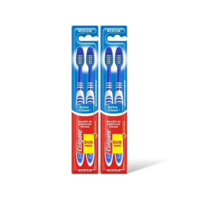 Colgate Extra clean medium tandenborstels 2-pack