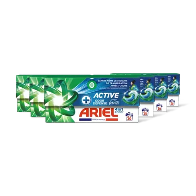 Ariel 4in1 pods+ active wasmiddelcapsules 6pck