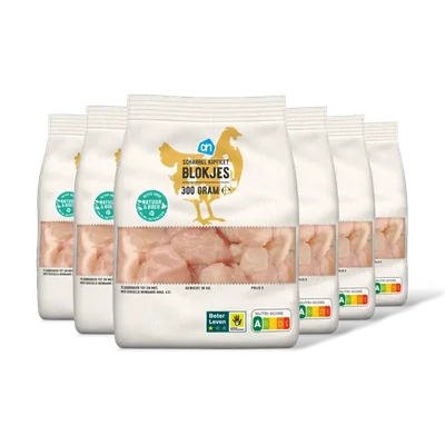AH Scharrel kipfilet blokjes 6-pack